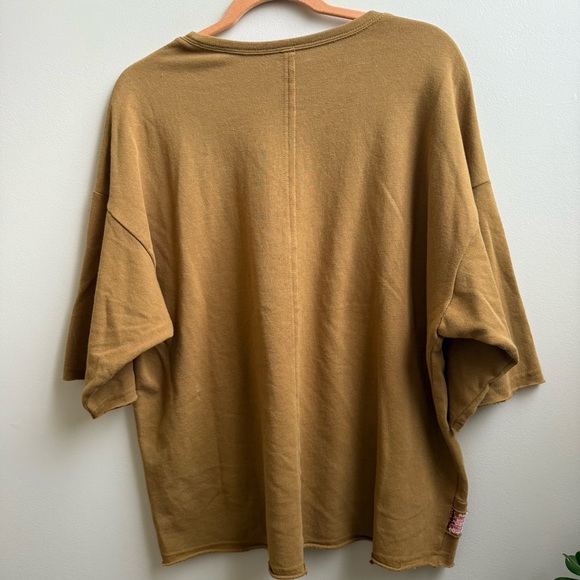 Easel Peace Patch Knit Top oversized boho tunic Size Medium - Picture 3 of 7